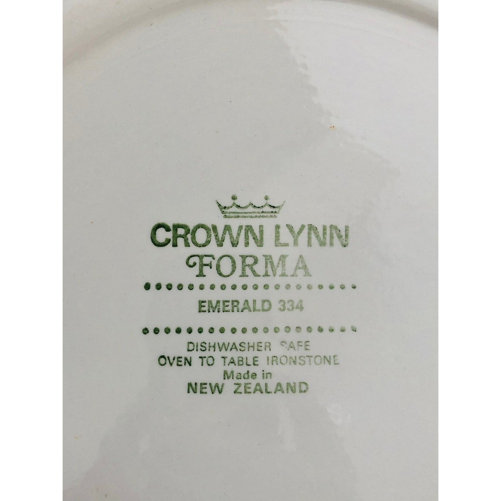 Crown Lynn Forma Emerald Dinner Plate Ironstone Tray Platter Floral Green Yellow - Picture 3 of 7